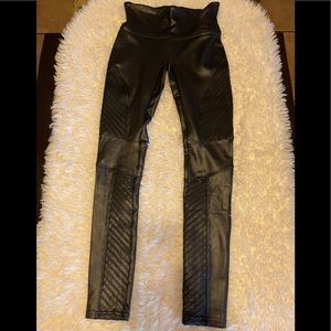 SPANX Faux Leather Moto Leggings